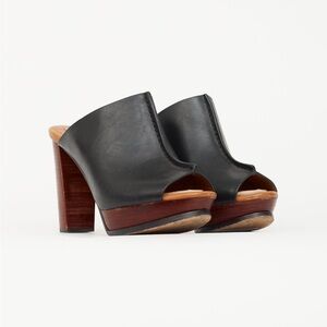 Vintage Chloe Black Leather Mules